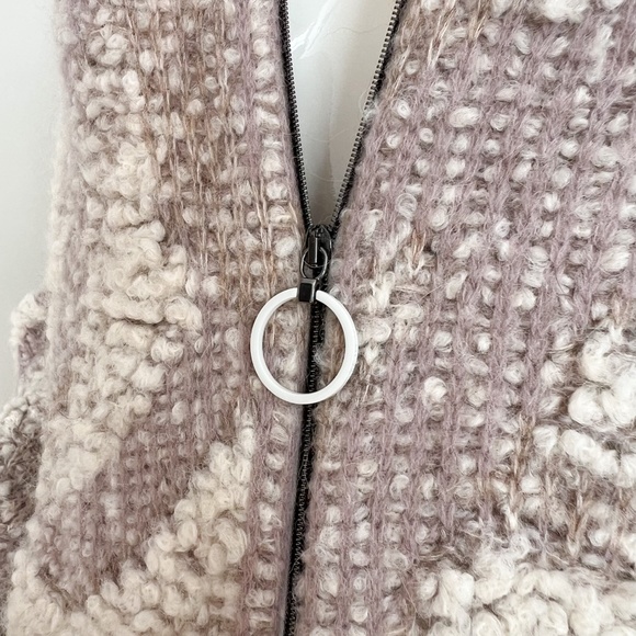 $870 NWT | Marc Cain | N2 Long Cardigan Hooded Knit Fringe Zip Up Wool Alpaca 6 - Picture 14 of 17